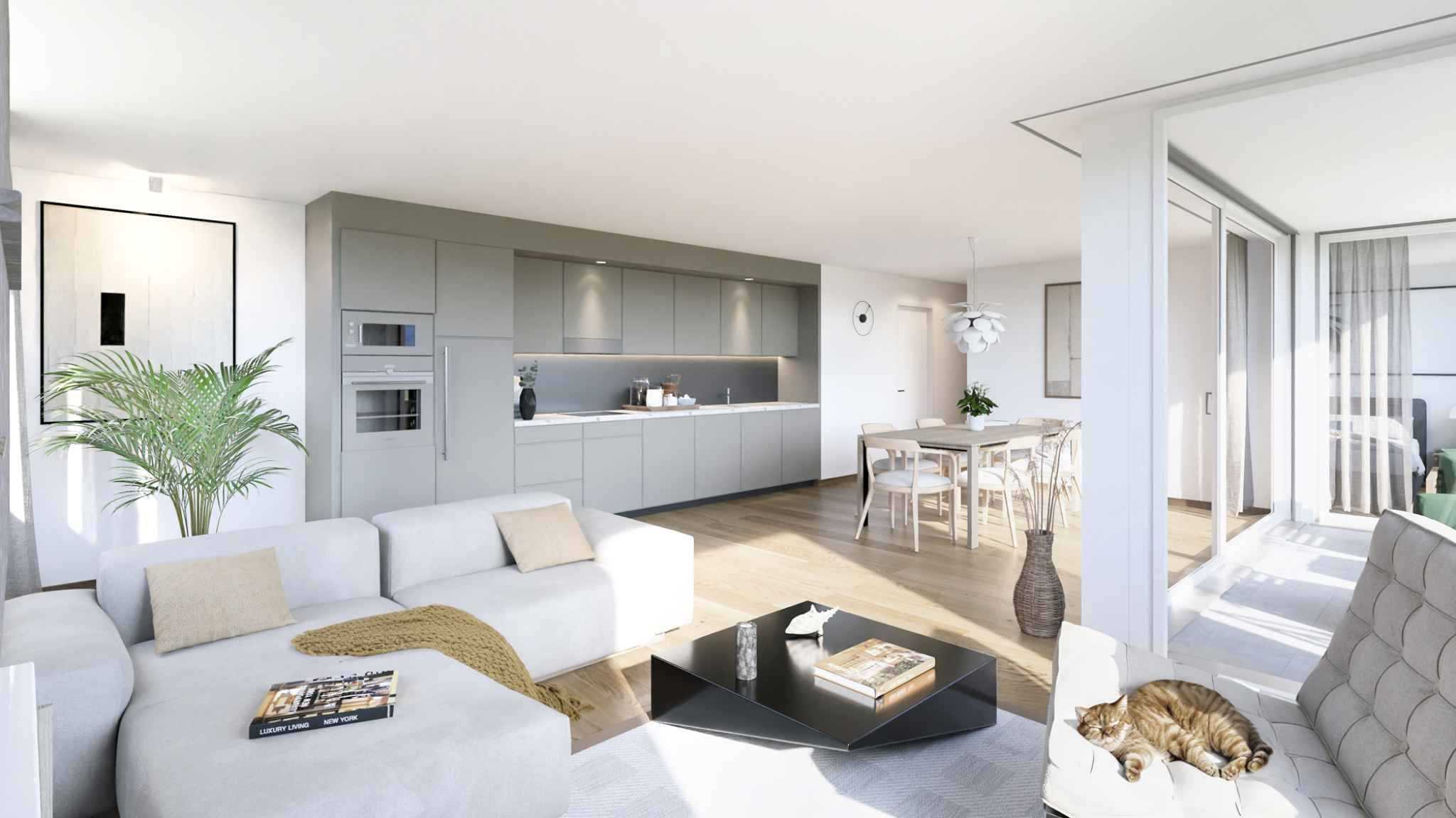 Siviriez  - Appartement 3.5 Pi&egrave;ces 2 Chambres