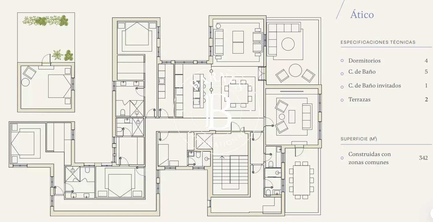 Madrid  - Appartement 5 Pi&egrave;ces 4 Chambres