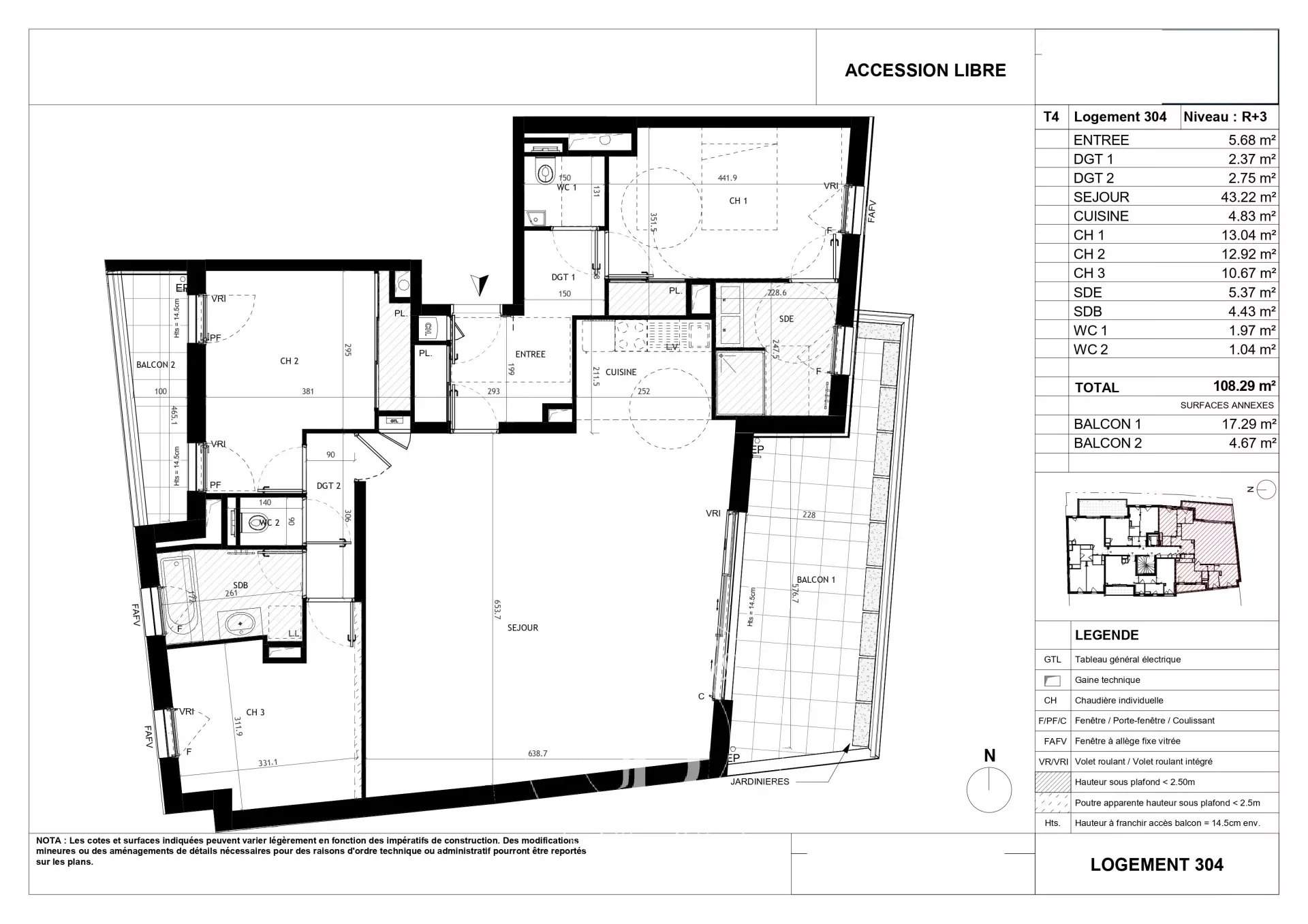 Nantes  - Appartement 4 Pi&egrave;ces 3 Chambres - picture 1