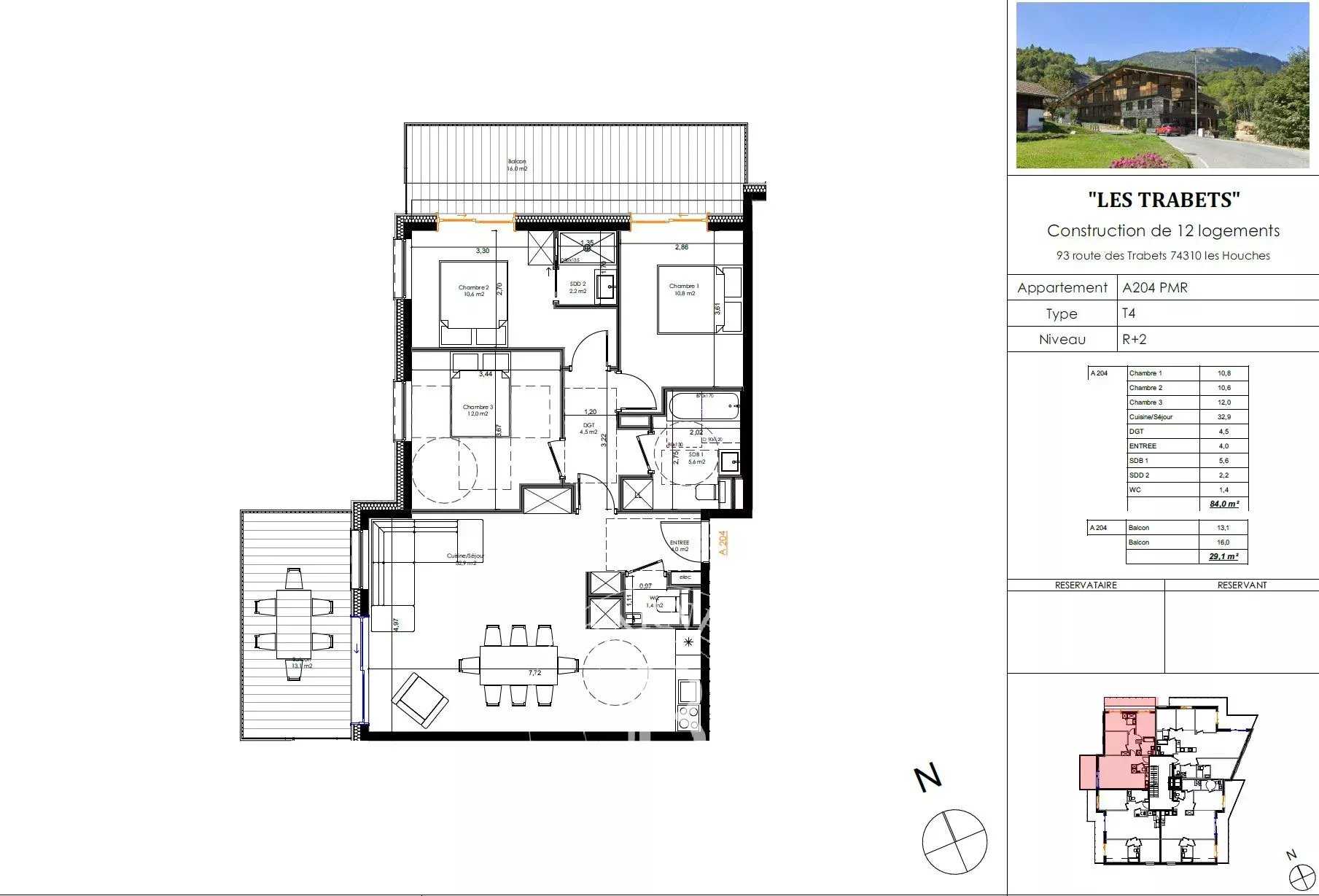 Les Houches  - Appartement 4 Pi&egrave;ces 3 Chambres