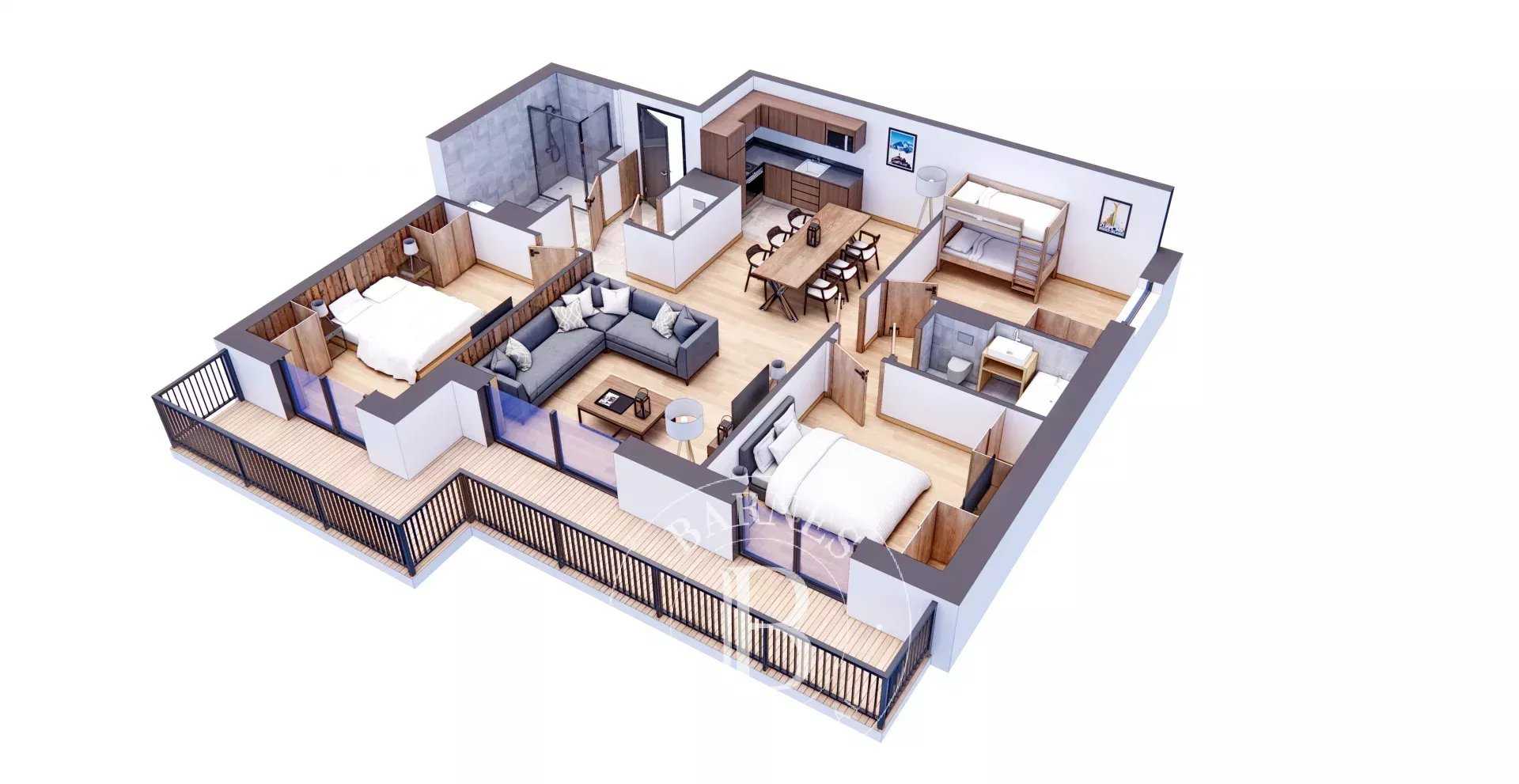 Les Houches  - Appartement 4 Pi&egrave;ces 3 Chambres