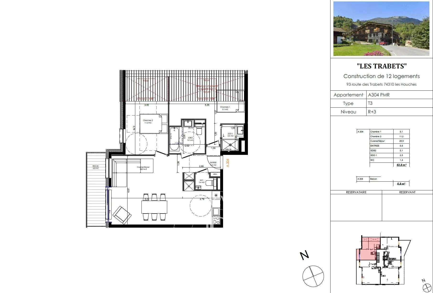 Appartement Les Houches  -  ref 85056440 (picture 3)