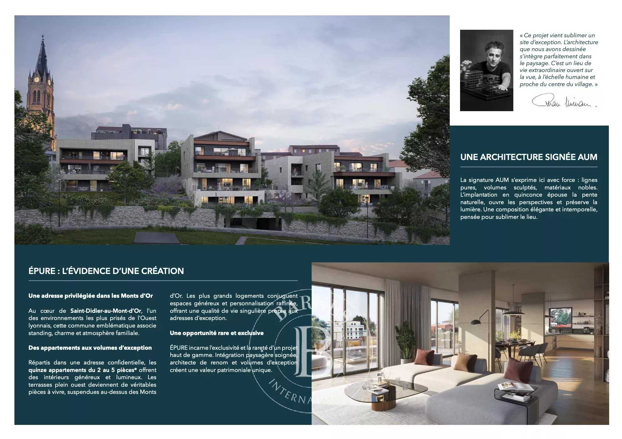 Saint-Didier-au-Mont-d'Or  - Appartement 2 Pi&egrave;ces, 1 Chambre