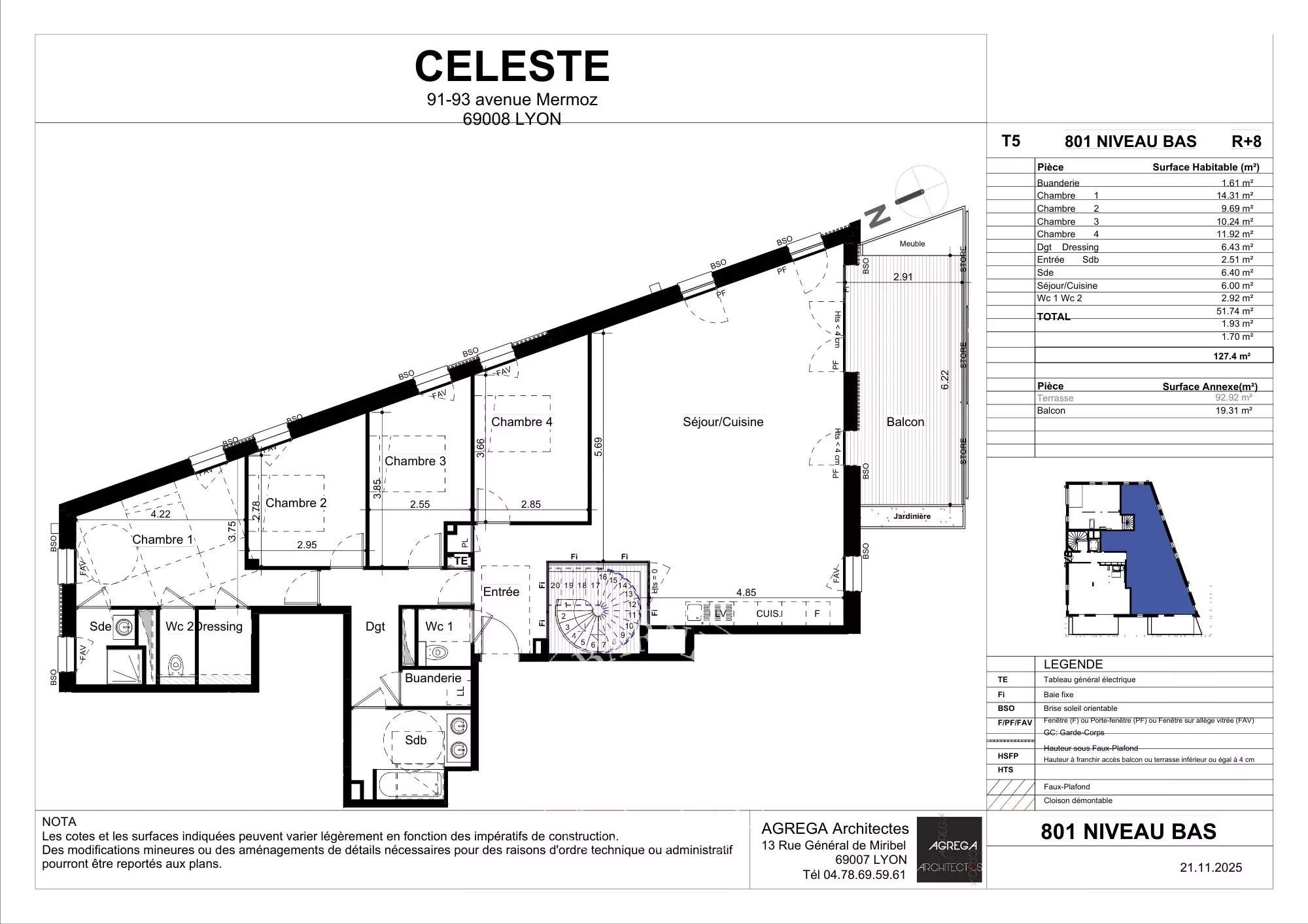 Lyon  - Appartement 5 Pi&egrave;ces 4 Chambres - picture 2