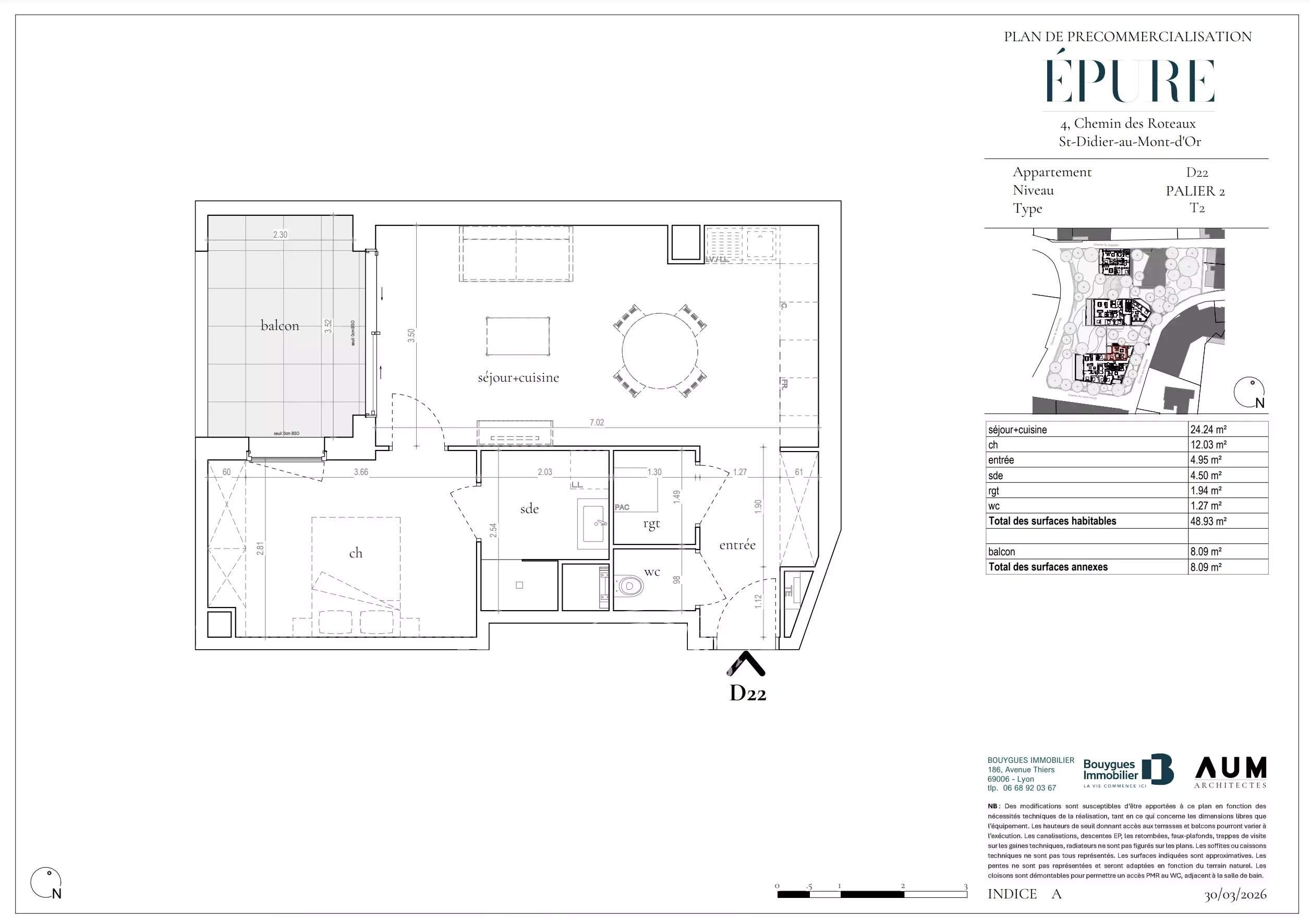 Saint-Didier-au-Mont-d'Or  - Appartement 2 Pi&egrave;ces, 1 Chambre - picture 1