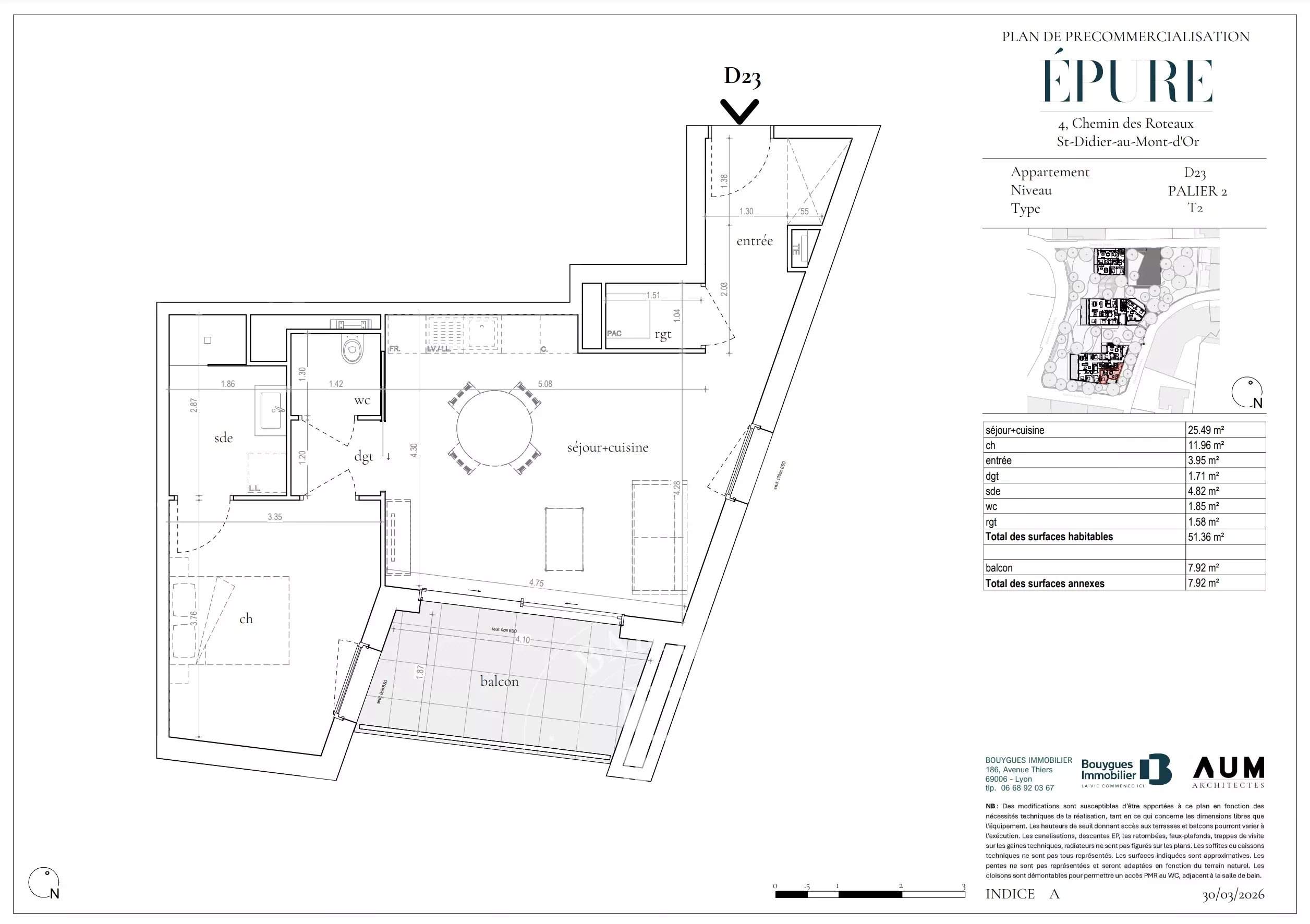 Saint-Didier-au-Mont-d'Or  - Appartement 2 Pi&egrave;ces, 1 Chambre - picture 1