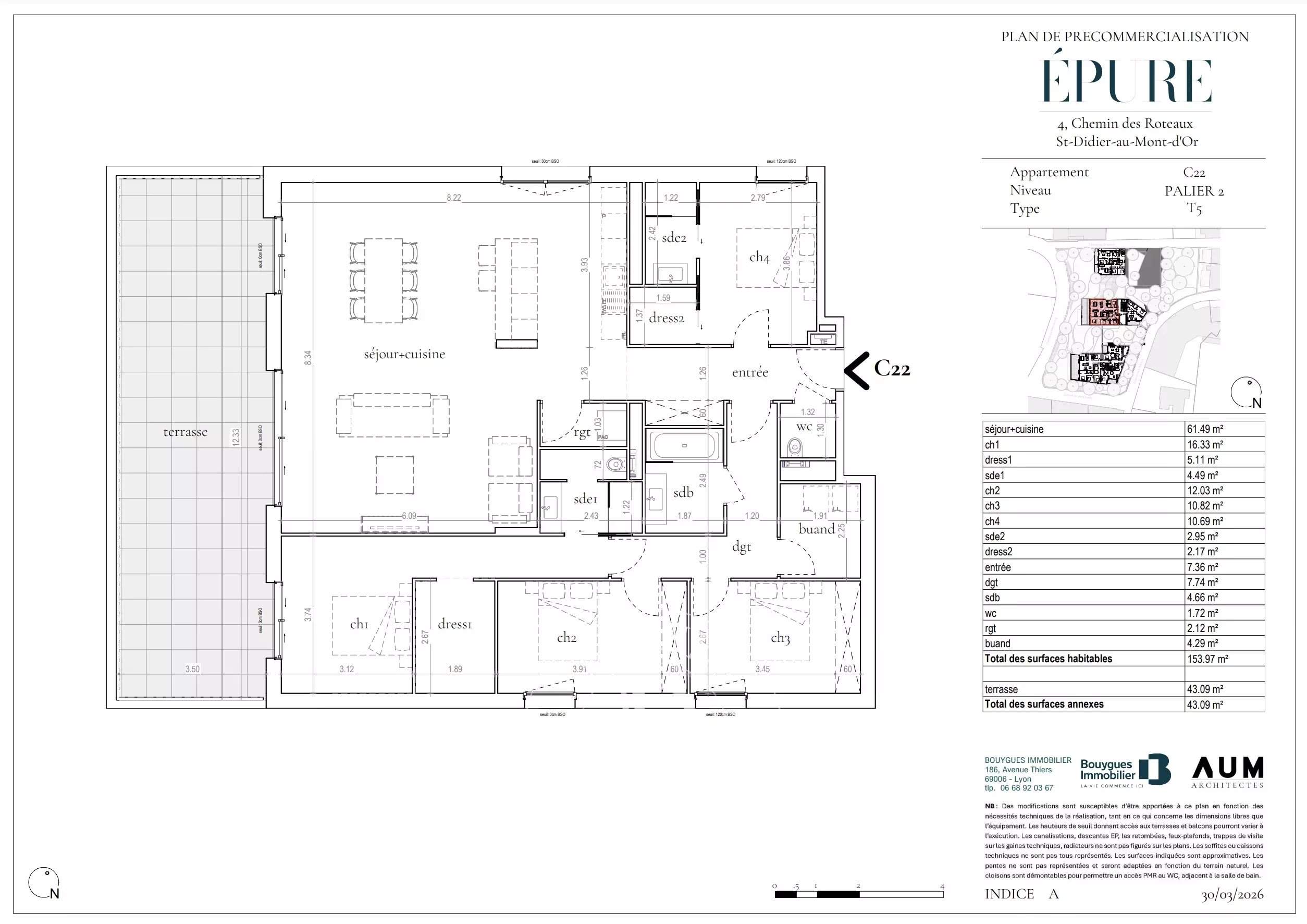 Saint-Didier-au-Mont-d'Or  - Appartement 5 Pi&egrave;ces 4 Chambres - picture 3