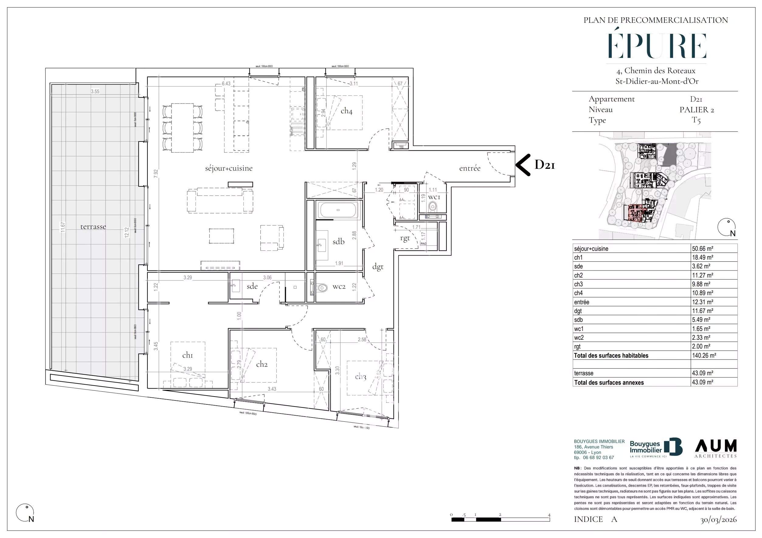 Saint-Didier-au-Mont-d'Or  - Appartement 5 Pi&egrave;ces 4 Chambres - picture 2