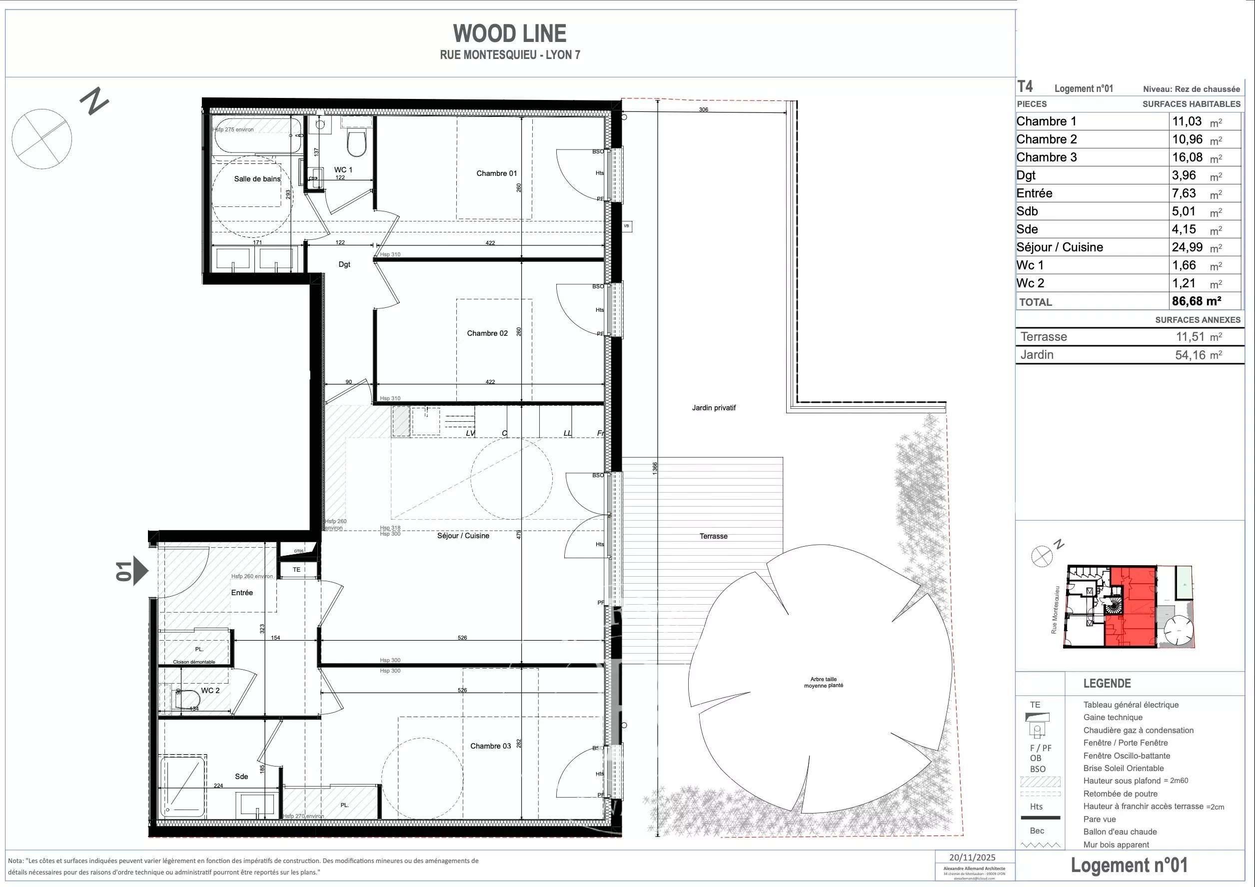 Lyon  - Appartement 4 Pi&egrave;ces 3 Chambres - picture 1