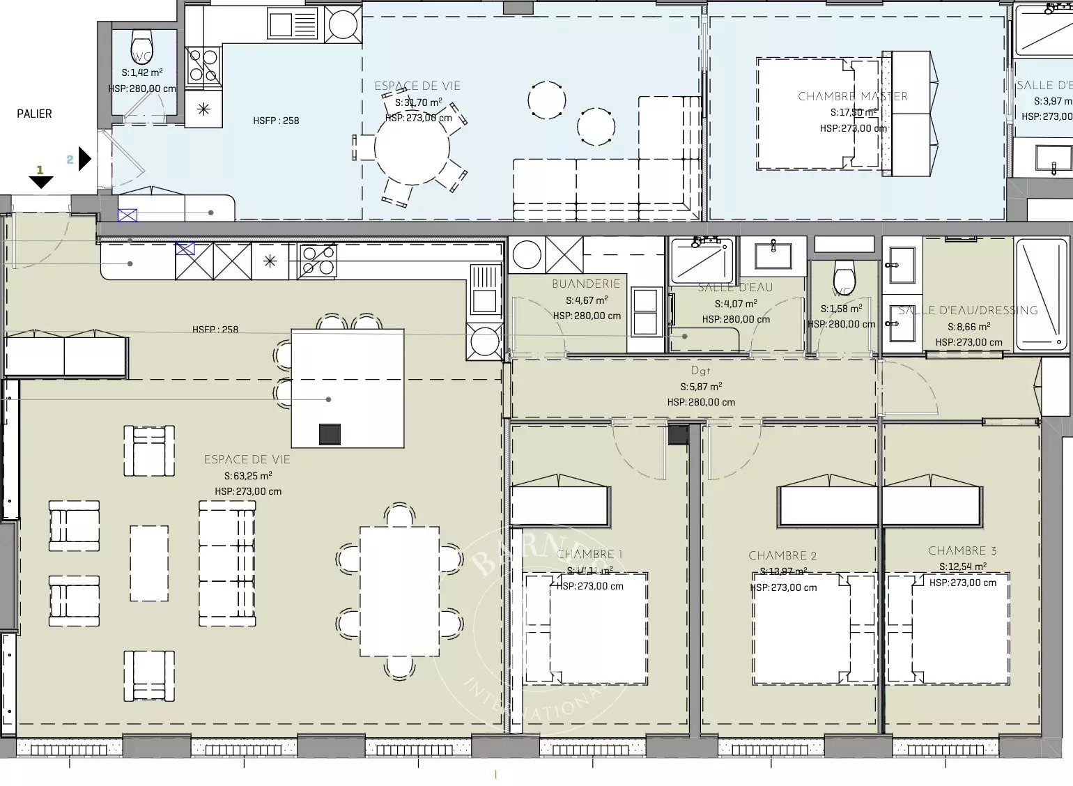 Lyon  - Appartement 6 Pi&egrave;ces 4 Chambres - picture 12