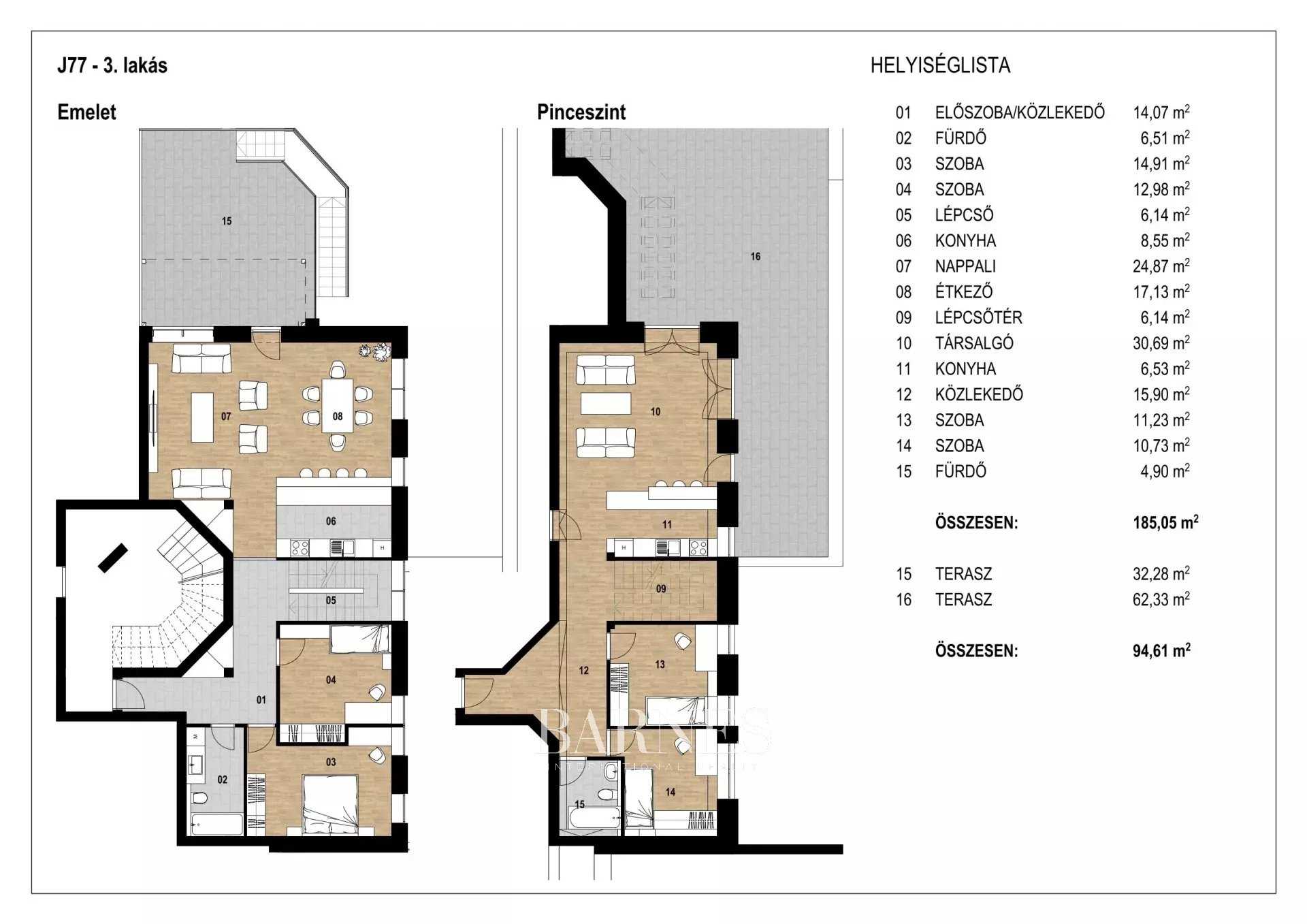 Budapest III. kerülete  - Appartement 5 Pi&egrave;ces 4 Chambres