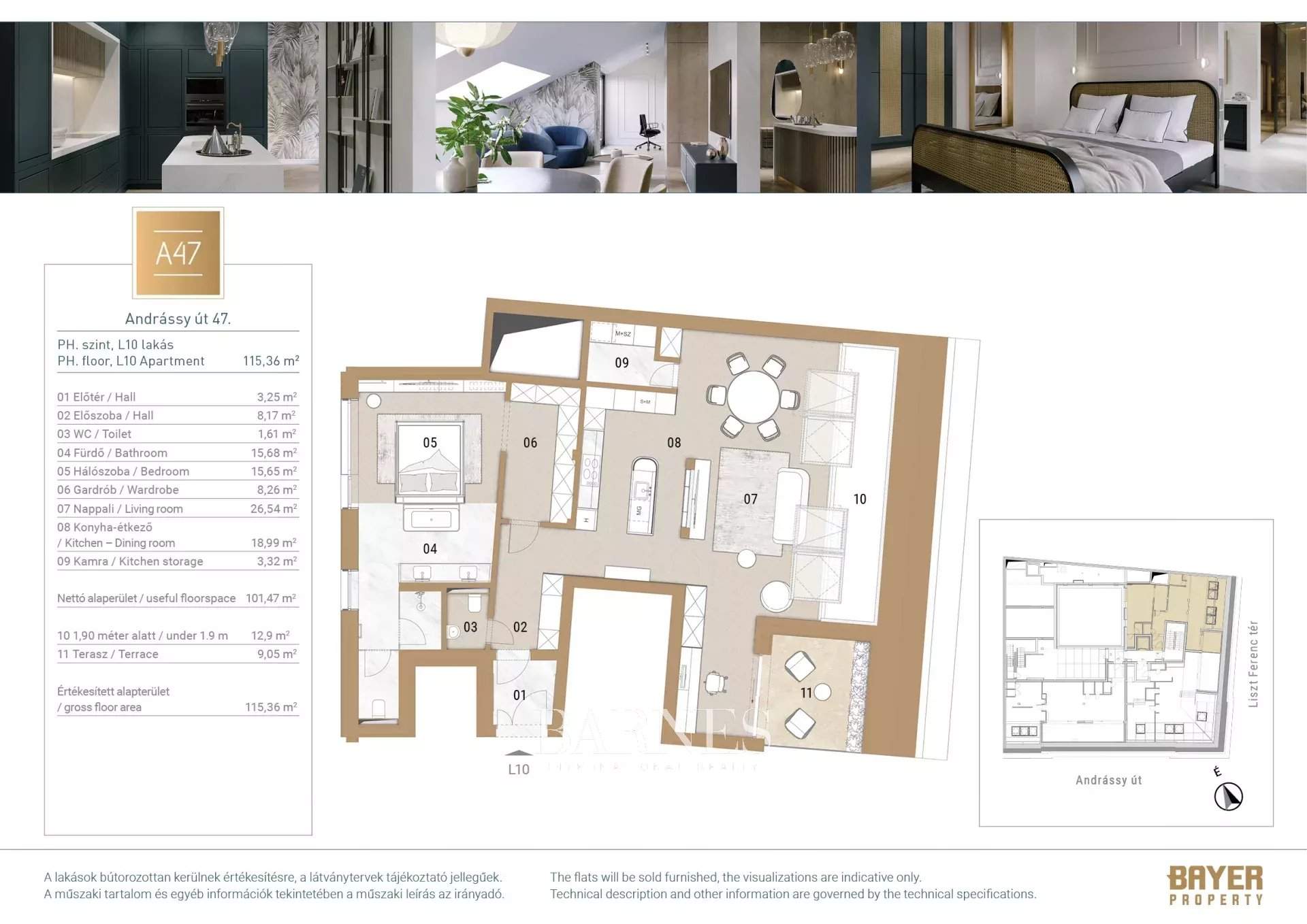 Budapest VI. kerülete  - Piso 2 Cuartos, 1 Habitacion - picture 15