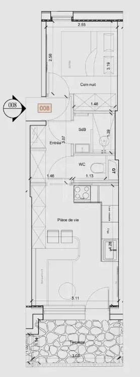 Méribel  - Appartement 2 Pi&egrave;ces, 1 Chambre