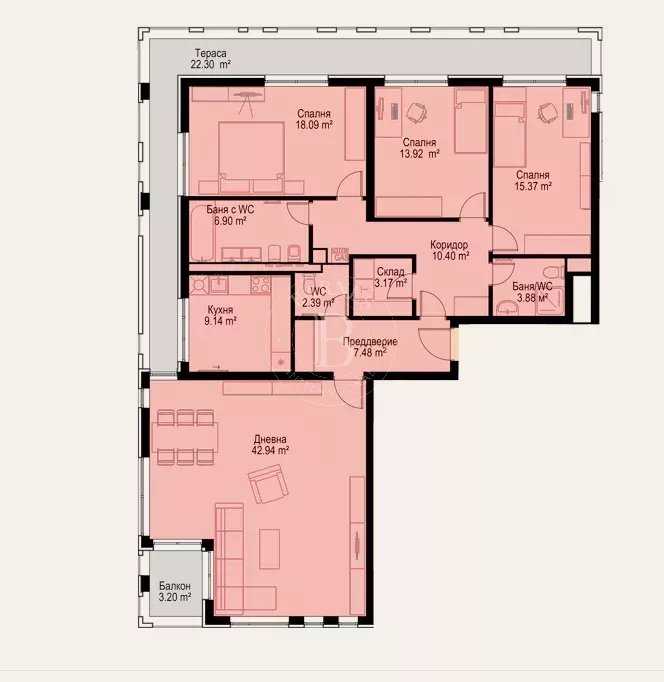 Sofia  - Apartment 3 Bedrooms