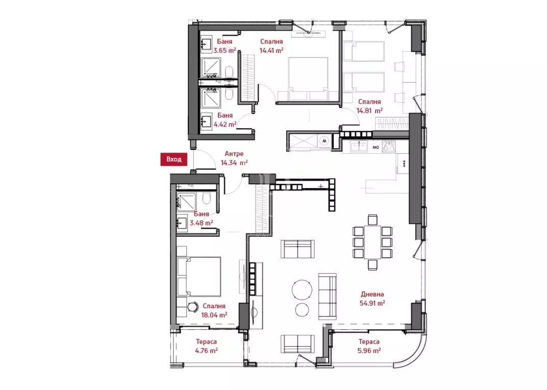Sofia  - Appartement 4 Pi&egrave;ces 3 Chambres - picture 9