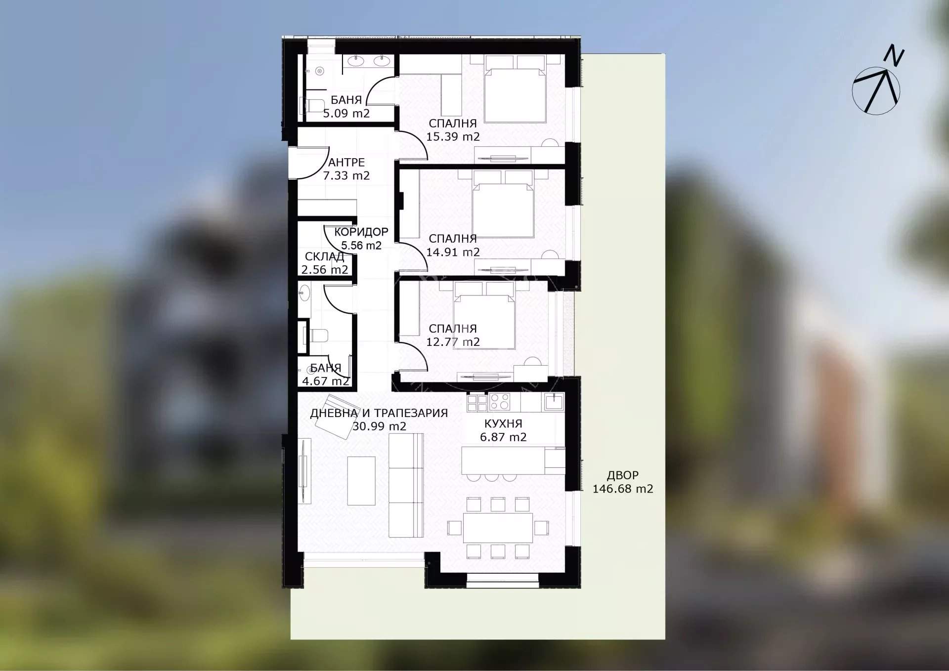 Sofia  - Appartement 4 Pi&egrave;ces 3 Chambres - picture 6