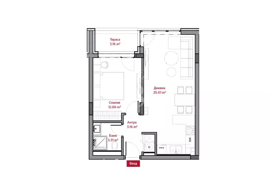 Sofia  - Appartement 2 Pi&egrave;ces, 1 Chambre - picture 5