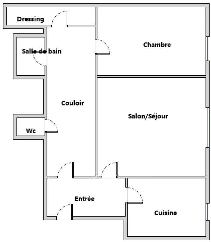 Paris  - Appartement 2 Pièces, 1 Chambre