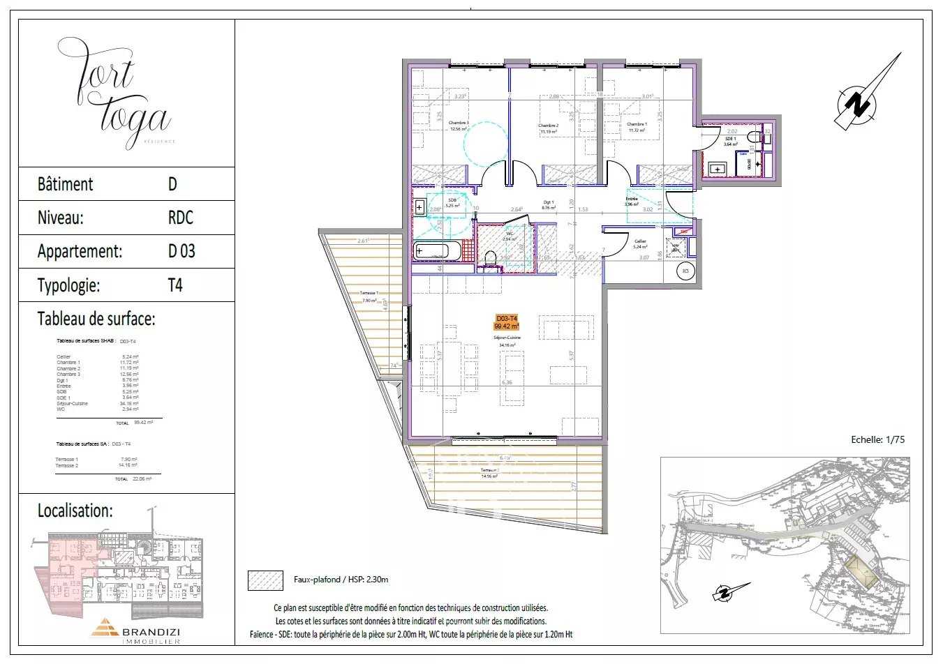 Bastia  - Piso 4 Cuartos 3 Habitaciones