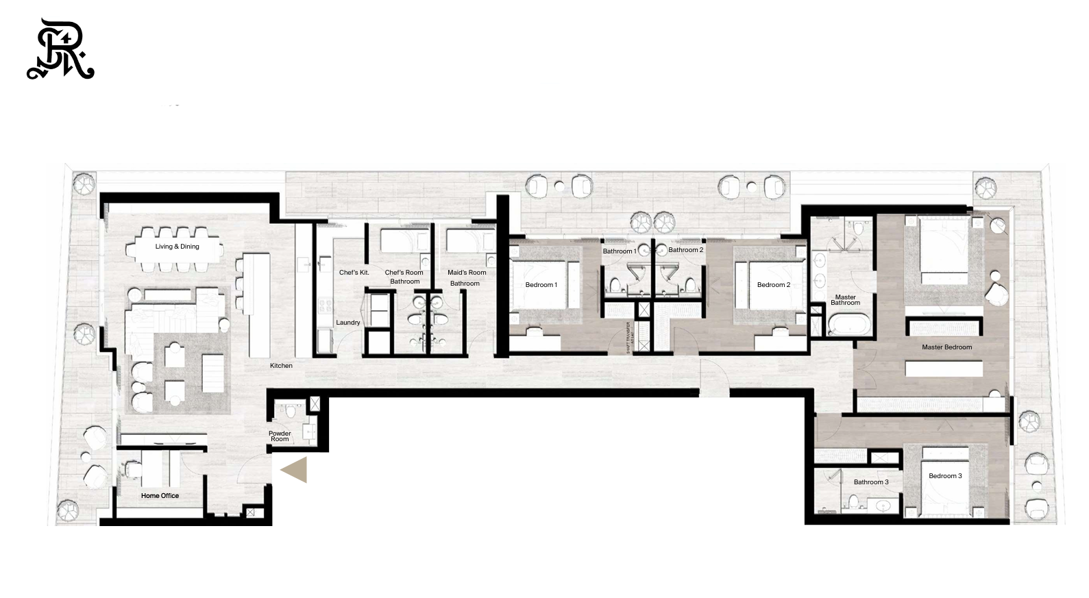 Downtown Dubai  - Penthouse 4 Bedrooms - picture 15