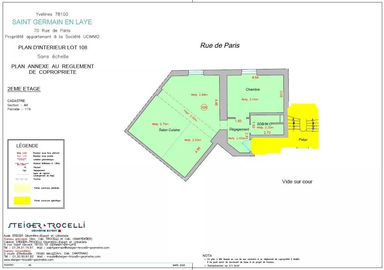 Saint-Germain-en-Laye  - Appartement 3 Pièces, 1 Chambre
