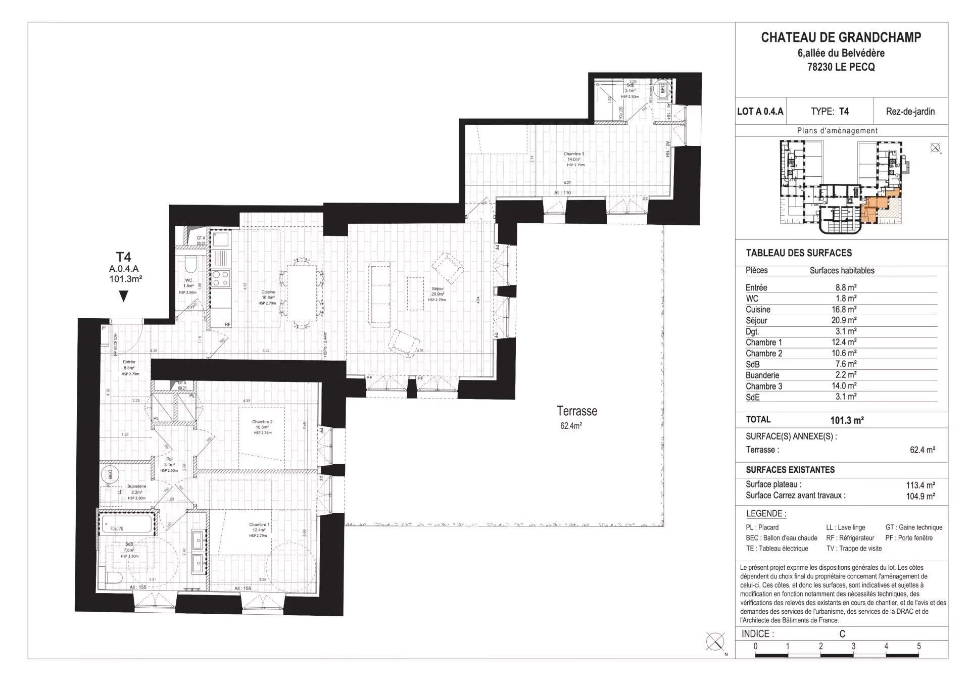 Le Pecq  - Appartement 4 Pièces 3 Chambres - picture 1