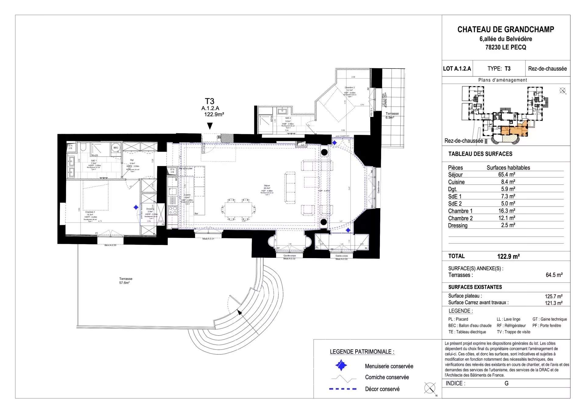 Le Pecq  - Appartement 3 Pièces 2 Chambres - picture 1