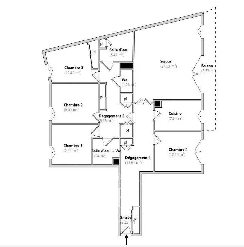Rueil-Malmaison  - Apartment 4 Bedrooms