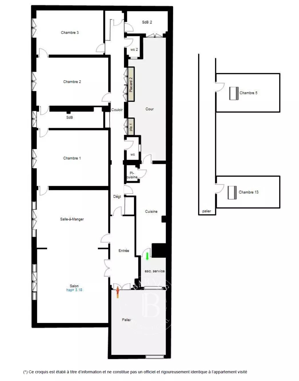 Paris  - Appartement 5 Pi&egrave;ces 3 Chambres - picture 11